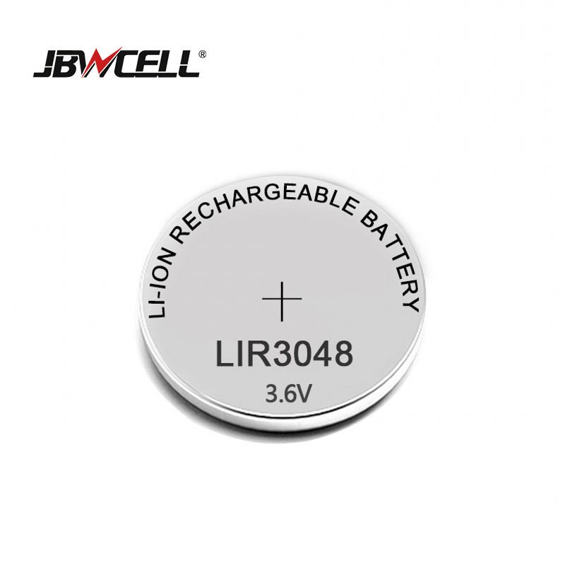 3.6v Lithium Ion Battery Rechargeable Coin Cell Battery LIR3048
