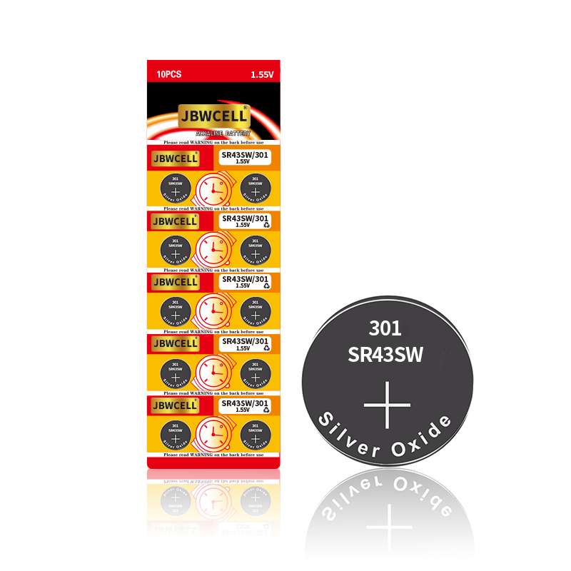1.55V SR43SW 301 Silver Oxide Button Cell Battery for Watches