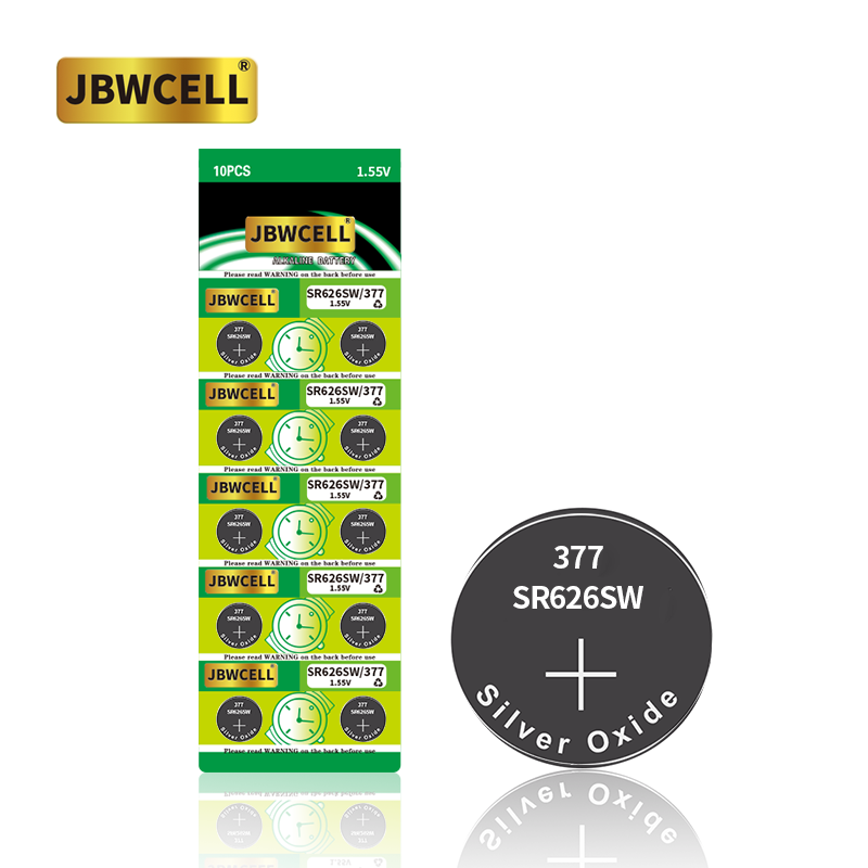 1.55V SR626SW 377 Silver Oxide Watch Battery