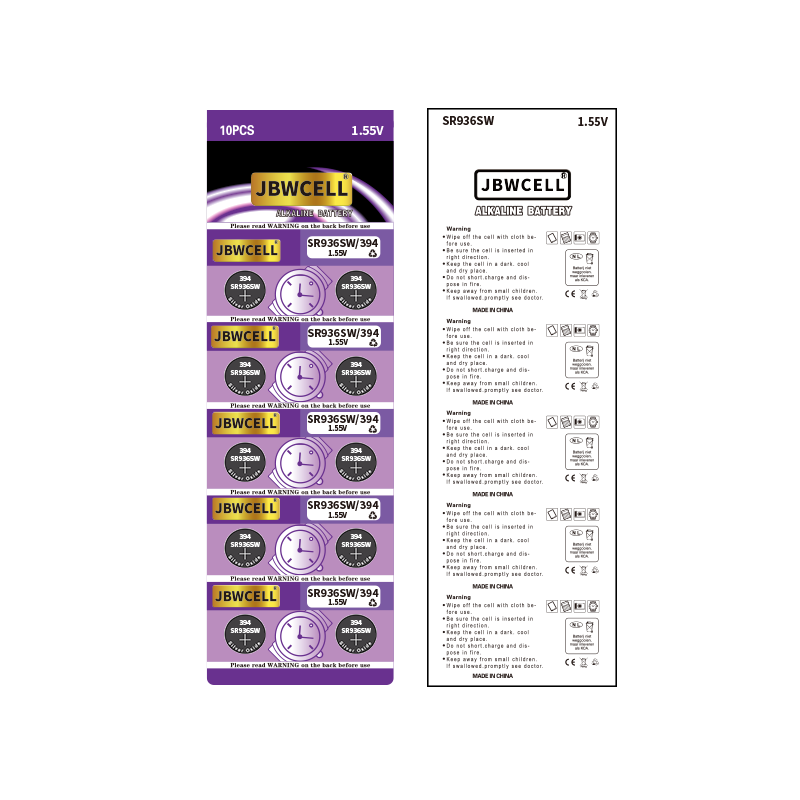 1.55V SR936SW 394 Silver Oxide Button Cell Battery for Watches