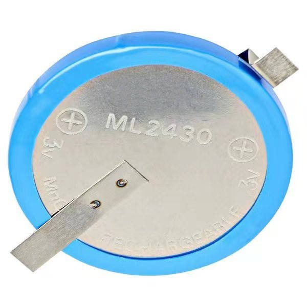 ML2430 ML2430-HJ1 3V Rechargeable Battery ML2430-TT1 Button Cell Battery with Solder Tabs