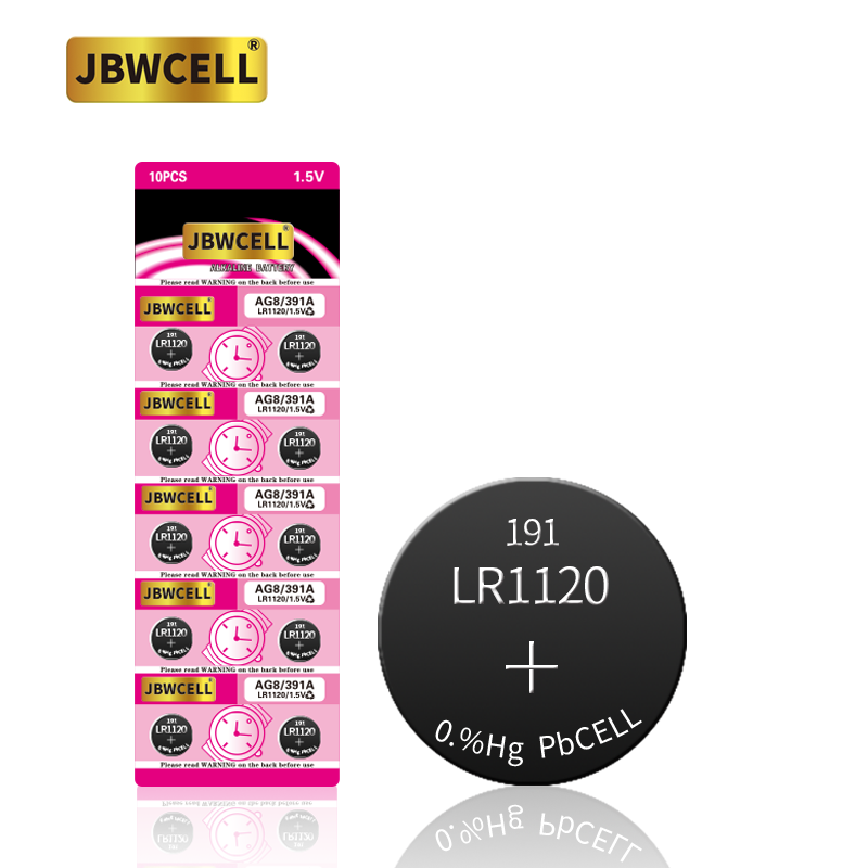 1.5V Lithium AG Series Button Cell Battery LR1120 Ag8 for Watches Clocks Hearing Aid Calculators Electronics Games Cameras