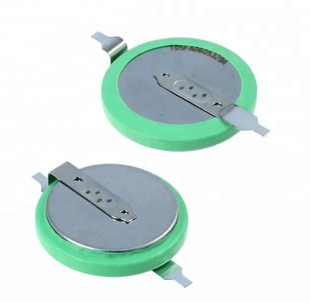 Customized OEM design BR-2450AFAN-ND 3v 550mAh button cell battery with solder tabs pins