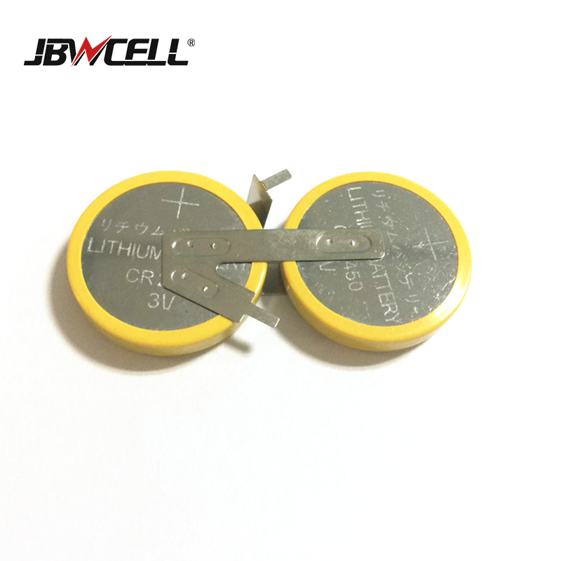 3V Lithium Button Cell CR2450 with Solder Tabs Pins for Verifone VX520 Internal Battery Back up POS Battery