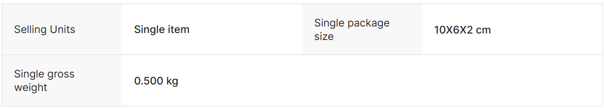 Product descriptions from the supplier