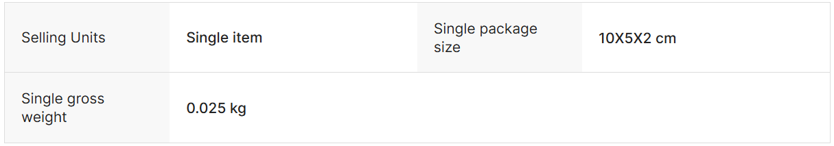 Product descriptions from the supplier