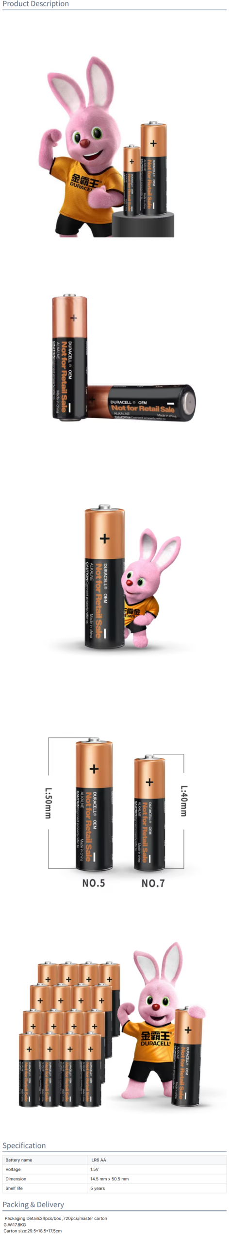 LR6 AA 1.5V Alkaline Batteries (AA Size LR6) for -for Toys Power Tools Consumer Electronics Home Appliances 10-Year
