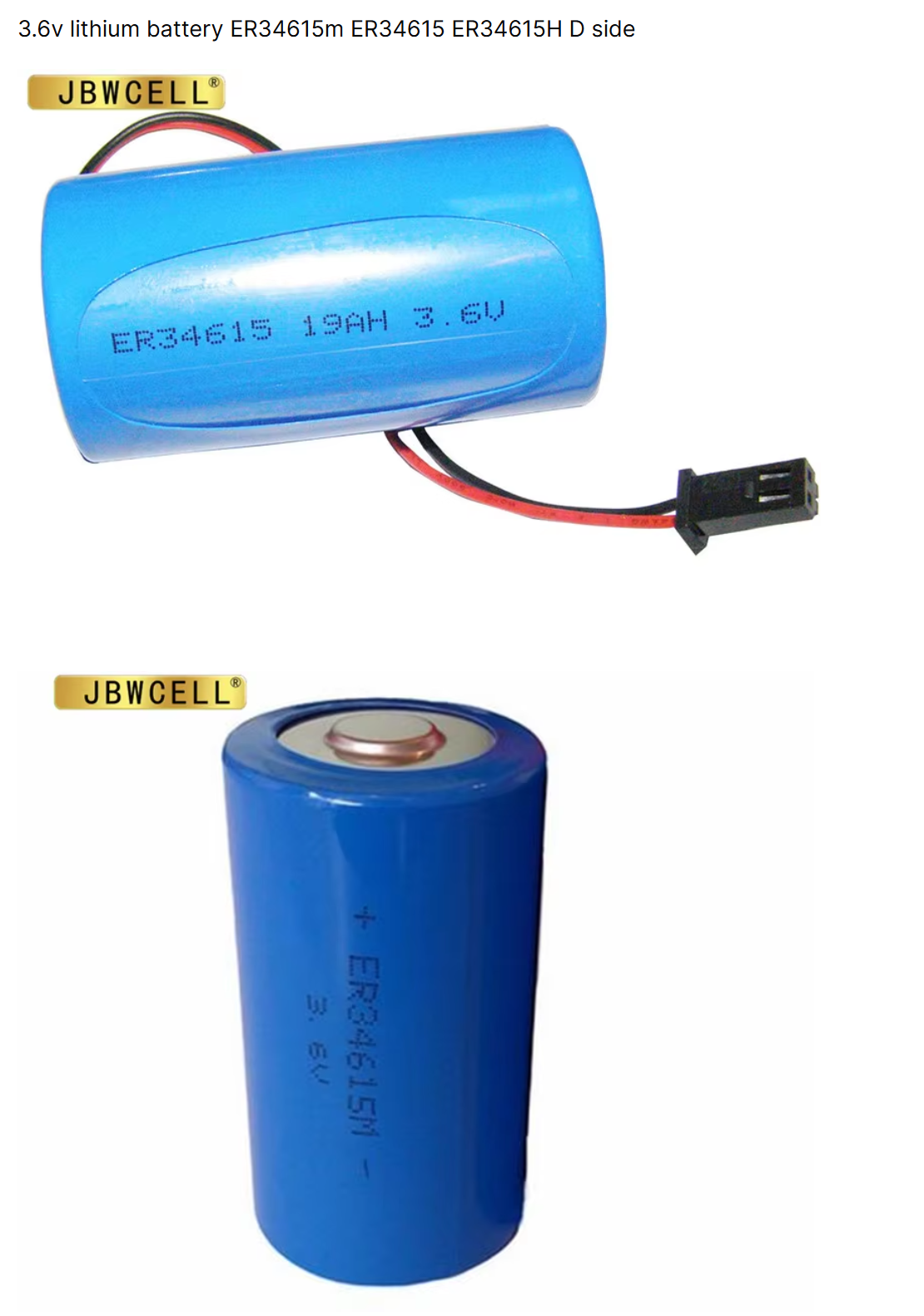 3.6v lithium battery ER34615 ER34615 ER34615H D side
